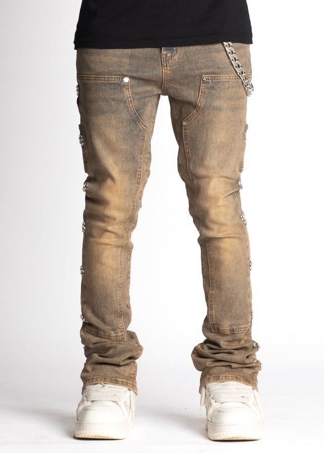 GUAPI::パンツ:32[RESALE] Guapi Pants Mens 32 Blue Shredded Distressed Denim Limited